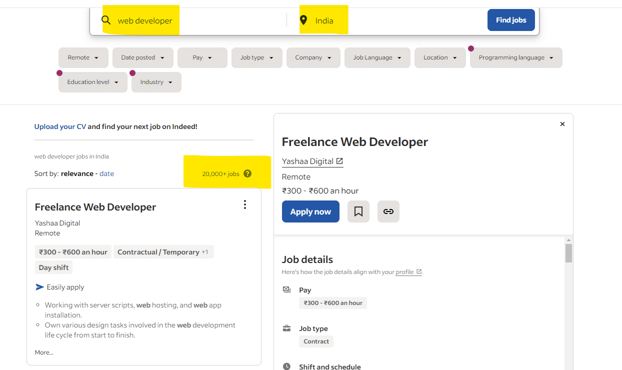 Web Development indeedJobs