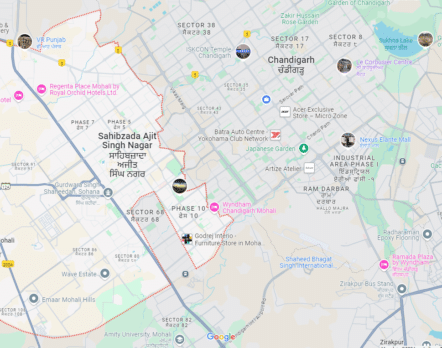 Best Web Designing Course in Mohali Map