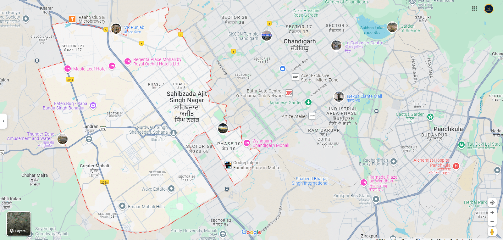 Best Web Designing Course in Mohali Map